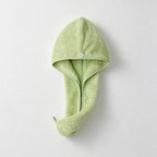 CouldNook Solid Color Hair Towel Wrap - Hooded Drying Cap