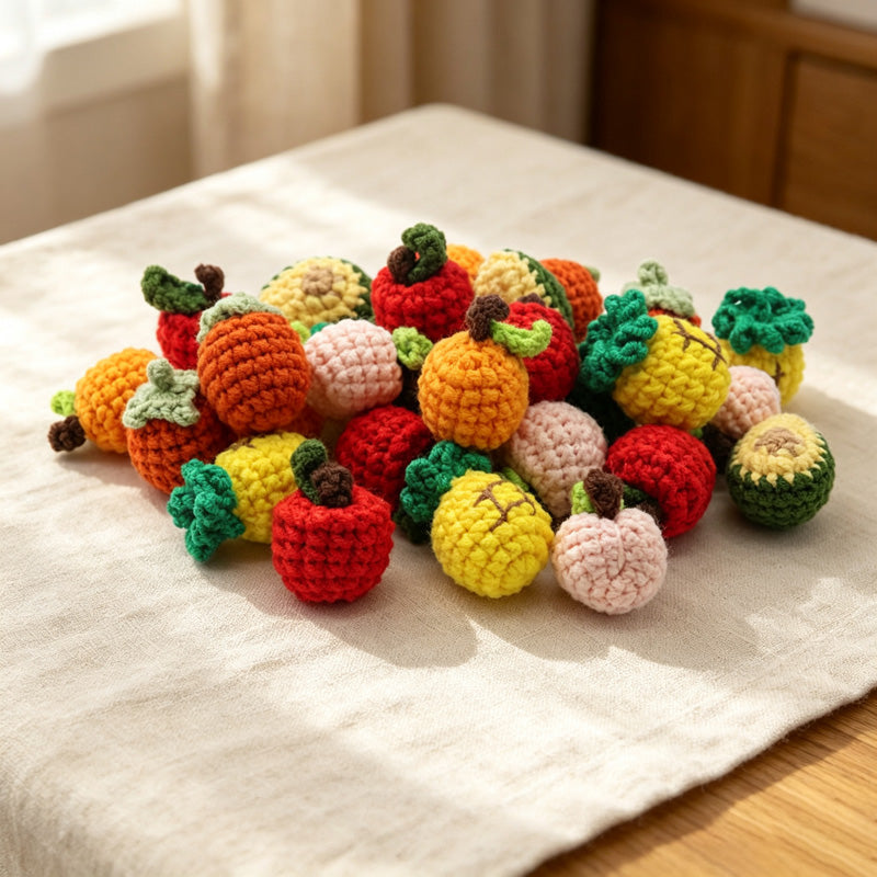 CouldNook Yarn Produce Accessory - Six Mini Fruit Shapes