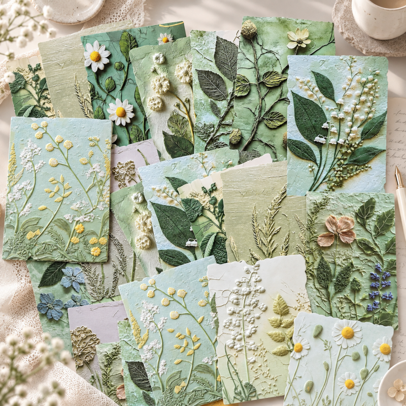 CouldNook Embossed Botanical Paper - Six Floral Color Stories