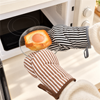 Striped Kitchen Mitt with Hanging Loop