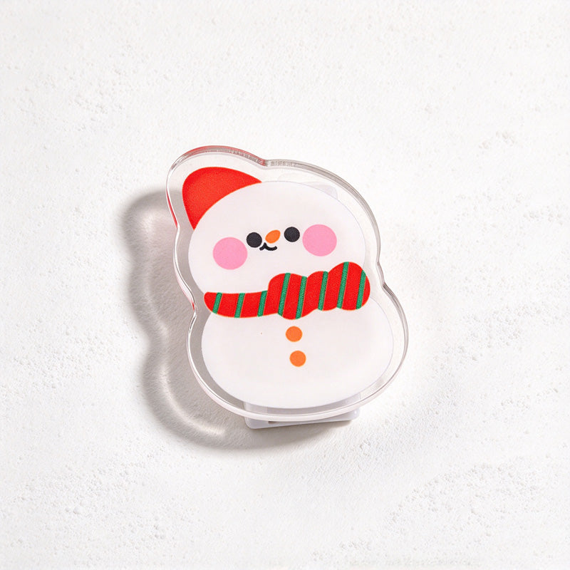 CouldNook Christmas Memo Clip - Festive Characters And Clear Shaped Border