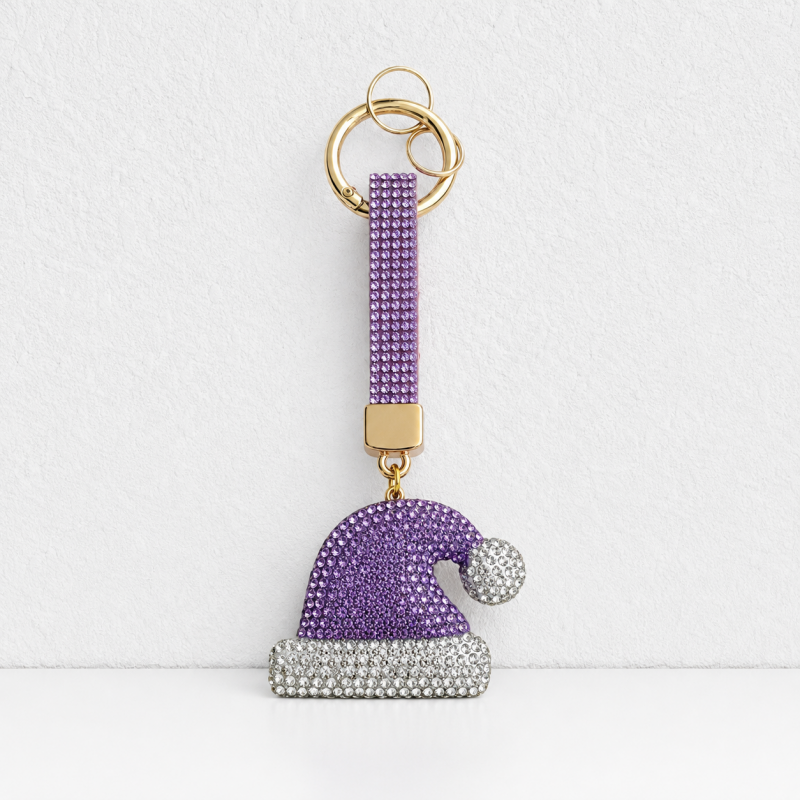 CouldNook Christmas Rhinestone Keychain - Festive Snowman Charm
