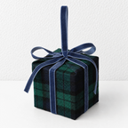 CouldNook Plaid Gift Box Christmas Ornament - Ribbon Bow