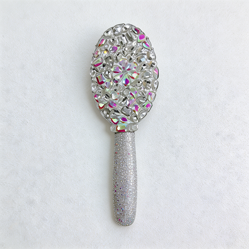 CloudNook Rhinestone Paddle Brush‑Air Cushion Hair Comb
