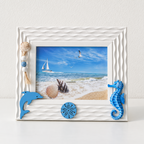 Coastal Photo Frame - Marine Motifs and Textured Border