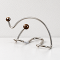 Elephant Phone Stand - Curved Metal Outline and Bead