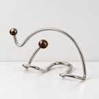 Elephant Phone Stand - Curved Metal Outline and Bead