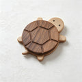 CouldNook Wooden Turtle Coaster - Round Shell Resting Surface