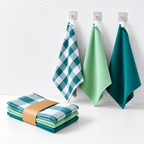 Cotton Waffle Dishcloth Set with Coordinated Patterns