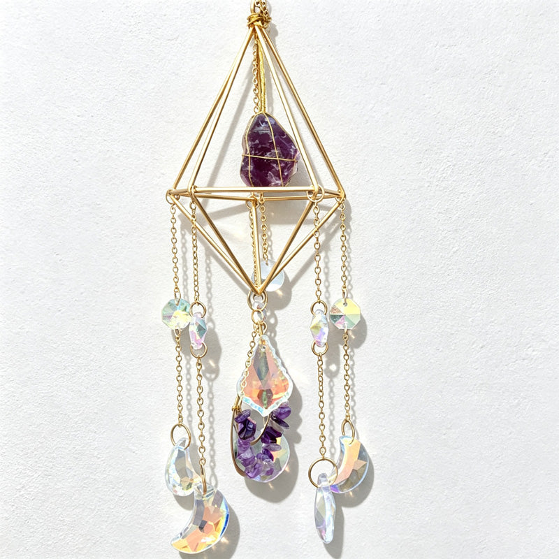 CouldNook Natural Stone Suncatcher - Celestial Crystal Drop Designs