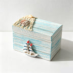 CouldNook Miniature Nautical Lifebuoy Box - Rustic Coastal Storage Decor