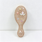 CouldNook Flower Stone Set Bamboo-Look Hair Brush - Handheld Grip Profile