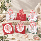 CouldNook Rose Bouquet Greeting Card - Shaped Floral Pop Up
