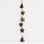 CouldNook Rustic Bell Hanging Strand - Assorted Metal Shapes and Counts