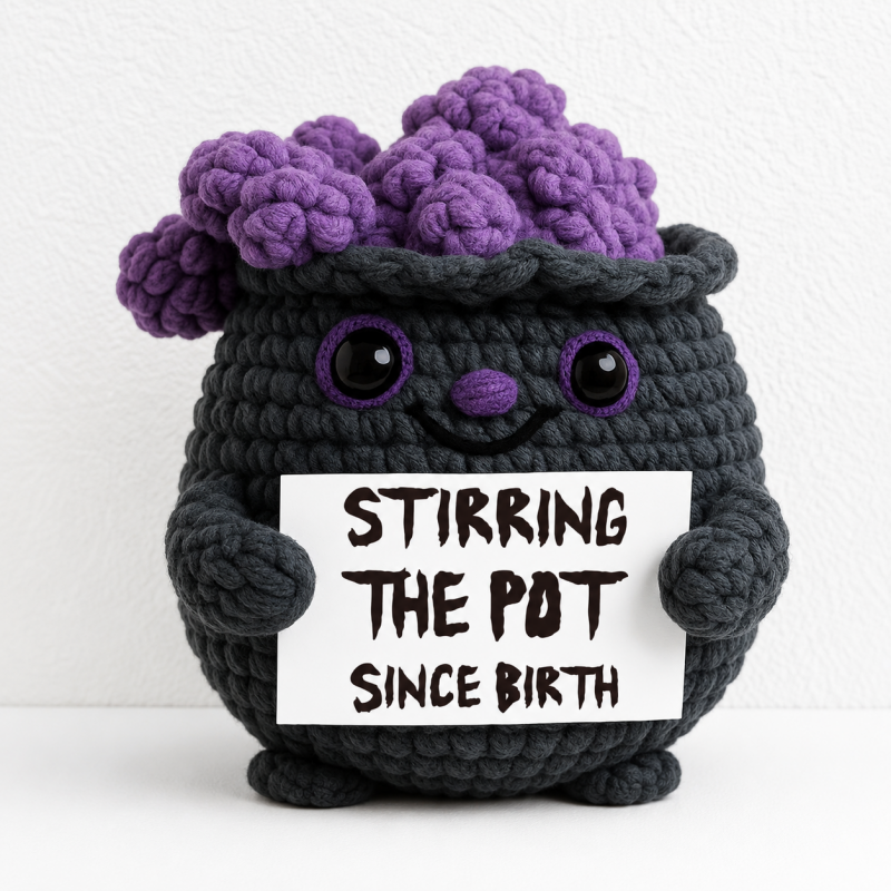 CouldNook Yarn Halloween Doll Ornament - Witch and Ghost Designs