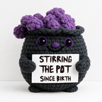 CouldNook Yarn Halloween Doll Ornament - Witch and Ghost Designs