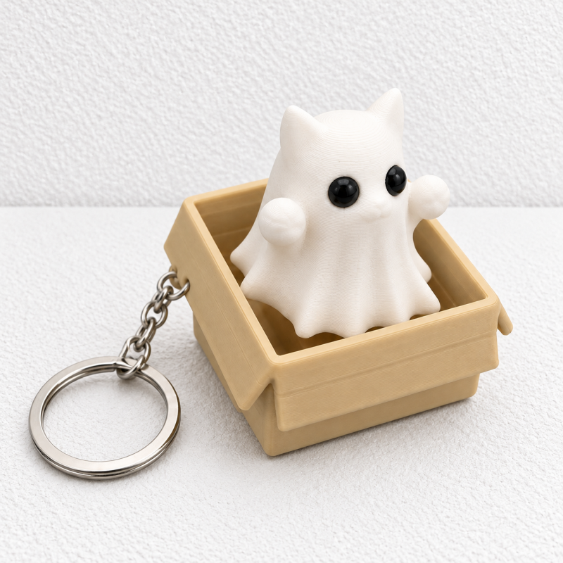 CouldNook Halloween Clicker Keychain - Ghost and Mummy Designs