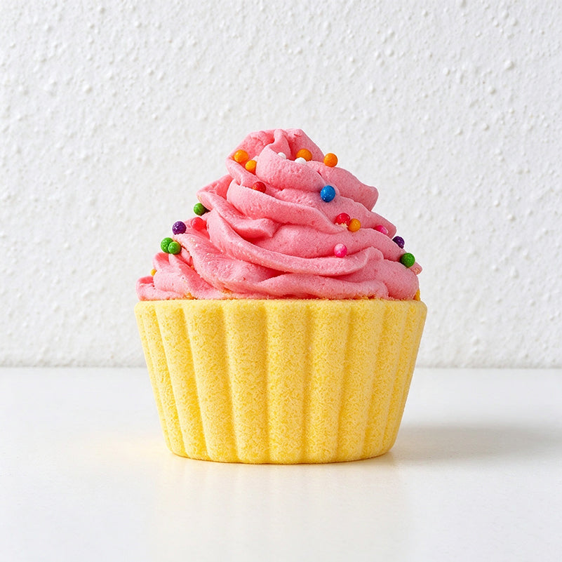 Cupcake Bath Bomb - Swirled Top and Sprinkle Details