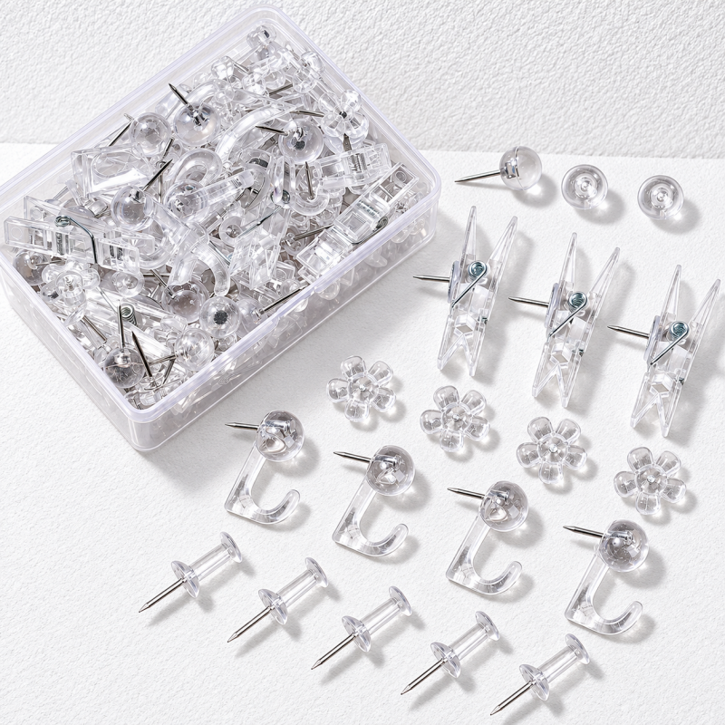 CouldNook Clear Push Pin Clip - Seven Display Attachment Options