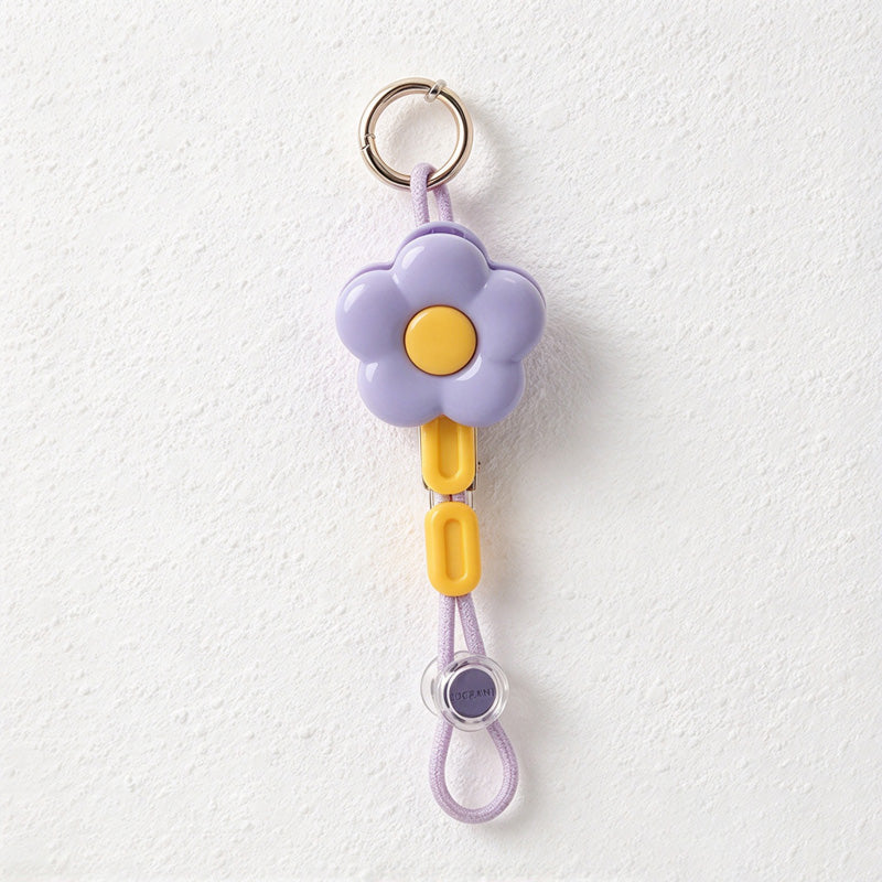 CouldNook Flower Hat Clip - Beaded Cord and Round Attachment Ring