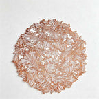 CouldNook Round PVC Placemat - Metallic Scrollwork Color Designs