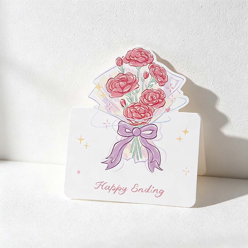 CouldNook Floral Greeting Card - Romantic Motifs In Soft Illustrated Colors