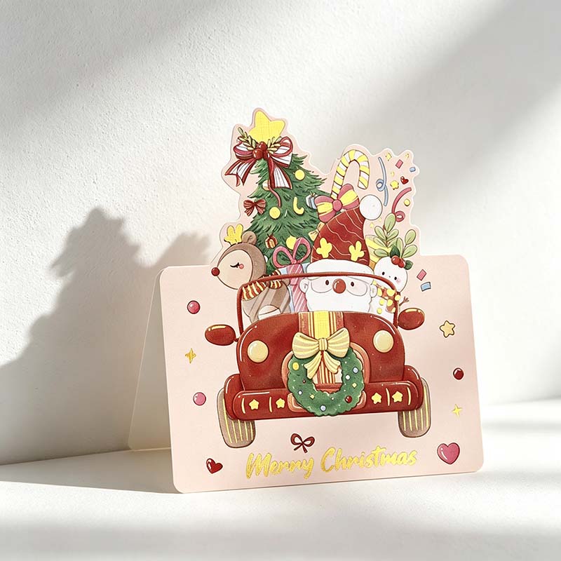 CouldNook Christmas Greeting Card - Shaped Holiday Scenes And Foil Accents