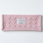 CouldNook Quilted Storage Basket - Ribbed Fabric and Stitched Heart Pattern