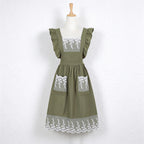 CouldNook Ruffle Strap Apron - Lace or Plain Pockets