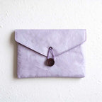 CouldNook Envelope Document Pouch - Crinkled Surface And Button Loop Closure