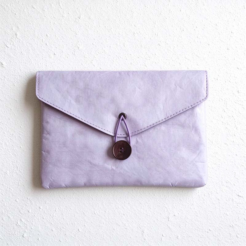 CouldNook Envelope Document Pouch - Crinkled Surface And Button Loop Closure