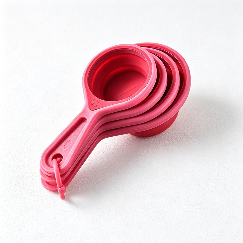 CouldNook Collapsible Silicone Measuring Spoon Set - Nested Multi-Size Design