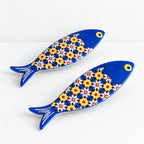 CouldNook Patterned Fish Magnet - Colorful Mosaic Designs Accent