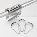 CouldNook Beaded Shower Curtain Hook - Rounded Metal Profile