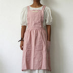 CouldNook Gathered Waist Work Apron - Twin Patch Pockets