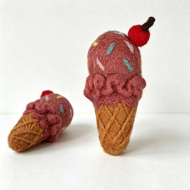 CloudNook Wool Felt Dessert Ornament‑Handmade Food Decoration