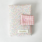 CloudNook Floral Fabric Book Sleeve‑Button Notebook Cover