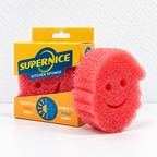 Christmas Temperature-Sensitive Dishwashing Sponges with Smiling Faces