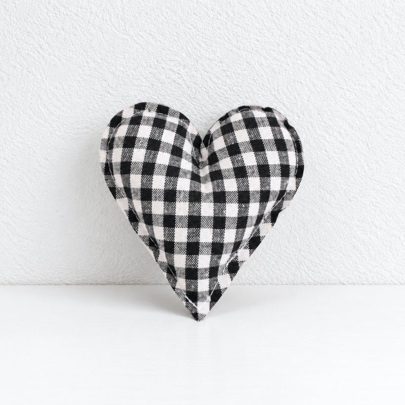 CouldNook Fabric Heart Decoration - Padded Shape And Patterned Textile Exterior