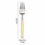 Bamboo Style Flatware - Segmented Acrylic Handles and Steel