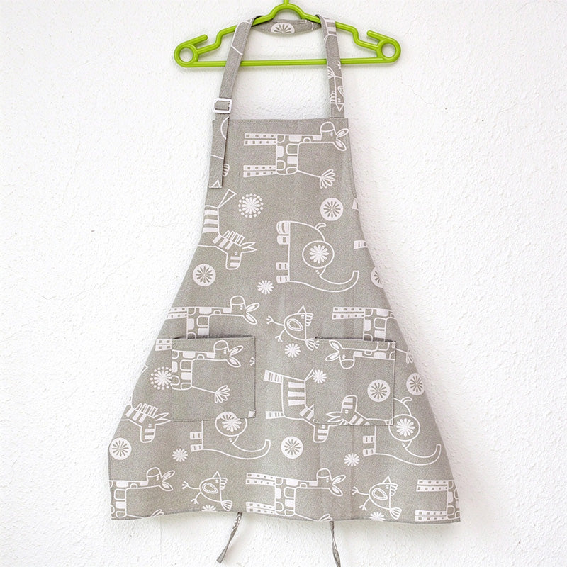 CouldNook Canvas Kitchen Apron - Patterned Adjustable Bib
