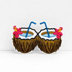 CouldNook Tropical Embroidered Patch - Flowers Drinks and Summer Motifs
