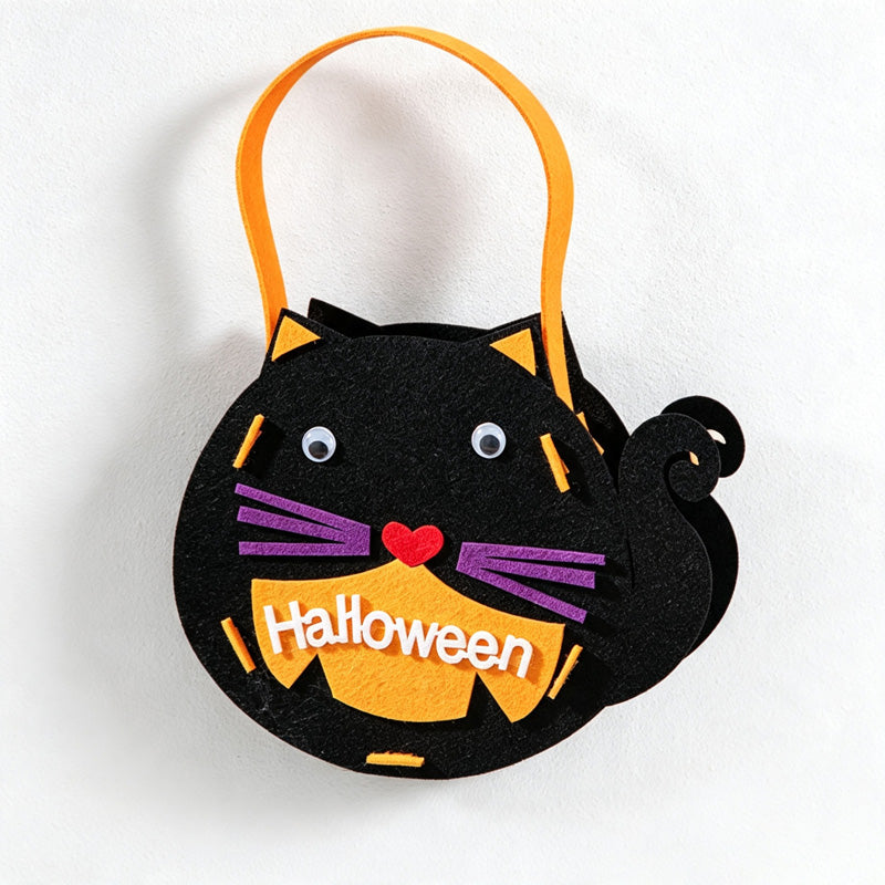 CloudNook Halloween Felt Candy Bag‑Kids Trick or Treat Handbag