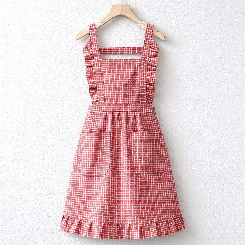 CouldNook Cotton Cooking Apron - Check and Stripe Styles