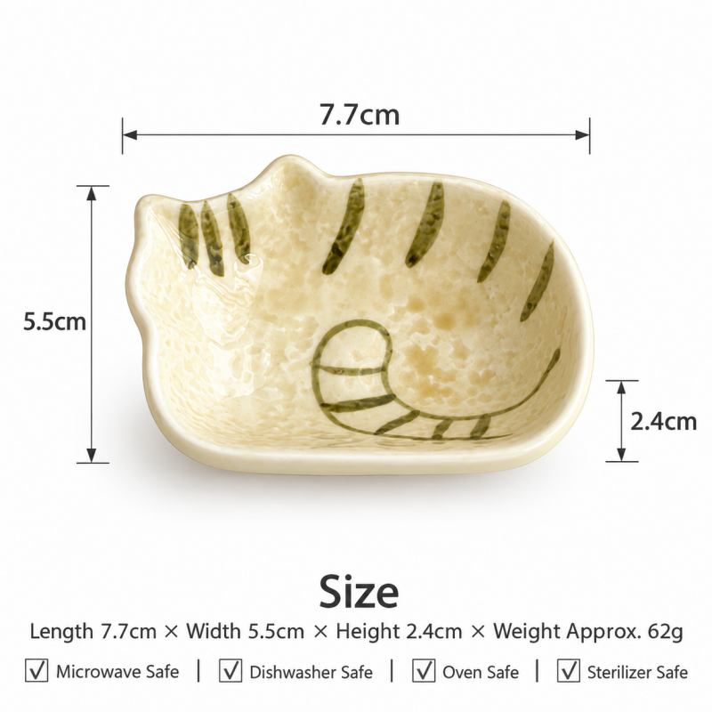 CouldNook Cat Dipping Dish - Head and Reclining Shapes