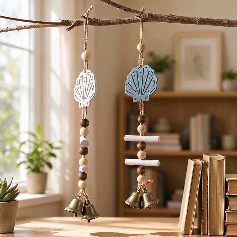 CouldNook Coastal Bell Hanging - Beads and Cutouts