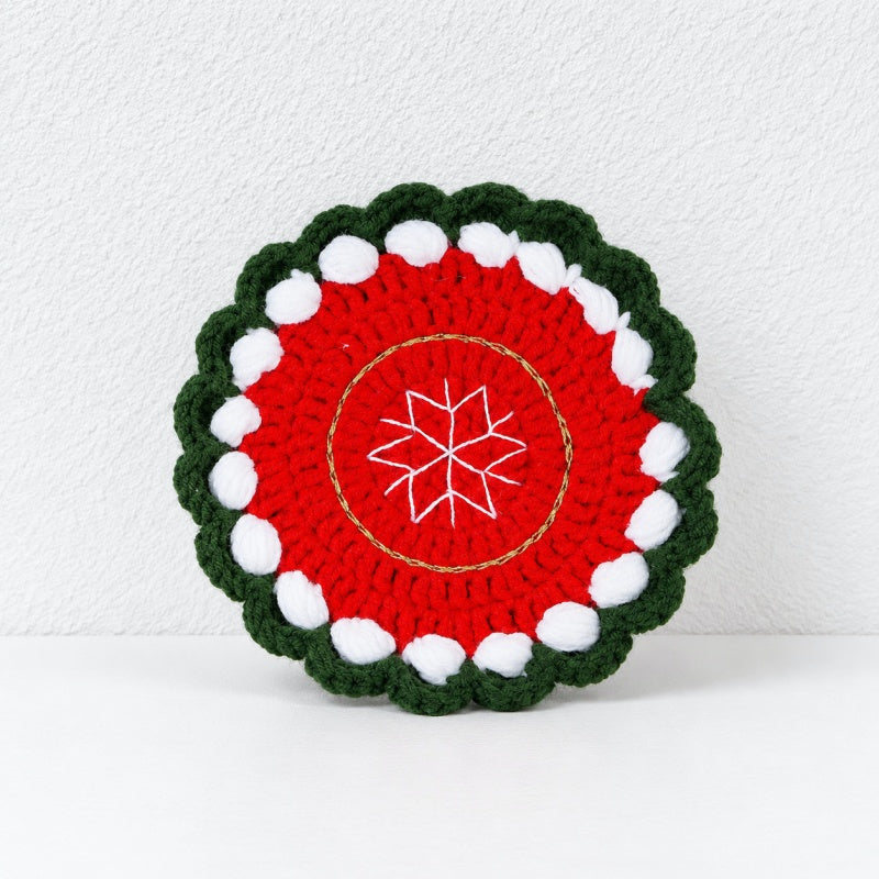 CouldNook Yarn Coaster - Festive Figures and Shaped Cup Accents