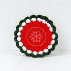 CouldNook Yarn Coaster - Festive Figures and Shaped Cup Accents