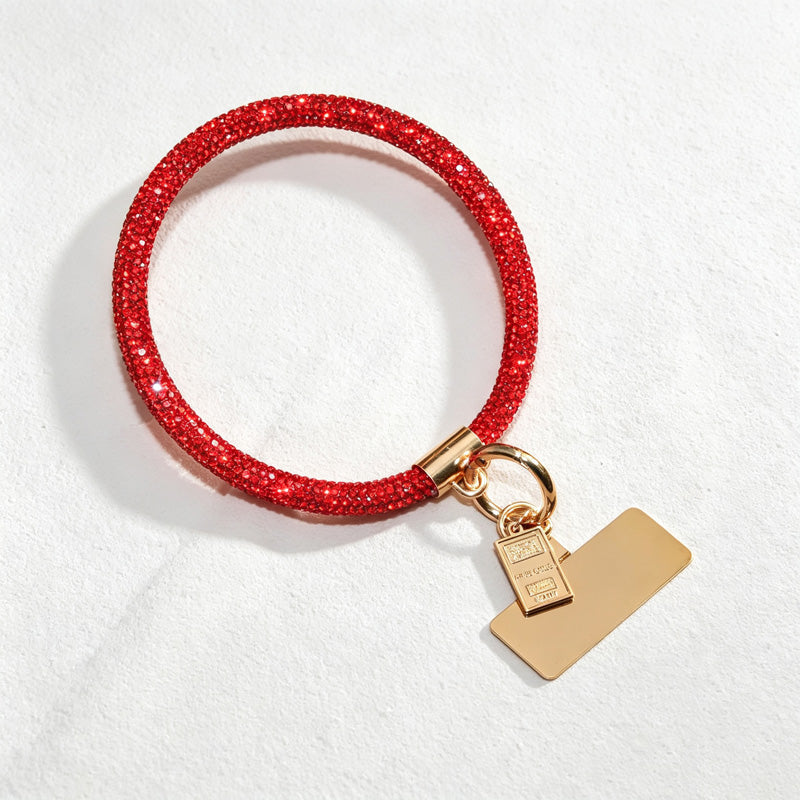 CouldNook Rhinestones Set Phone Strap with Rounded Links