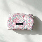 CouldNook Floral Quilted Cosmetic Bag - Padded Zip Pouch Styles
